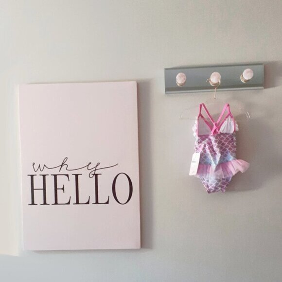 NWT Floatimini Mermaid Petal pink & blue ruffle one piece swimsuit - Picture 7 of 11